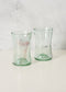 two bat glass with white background