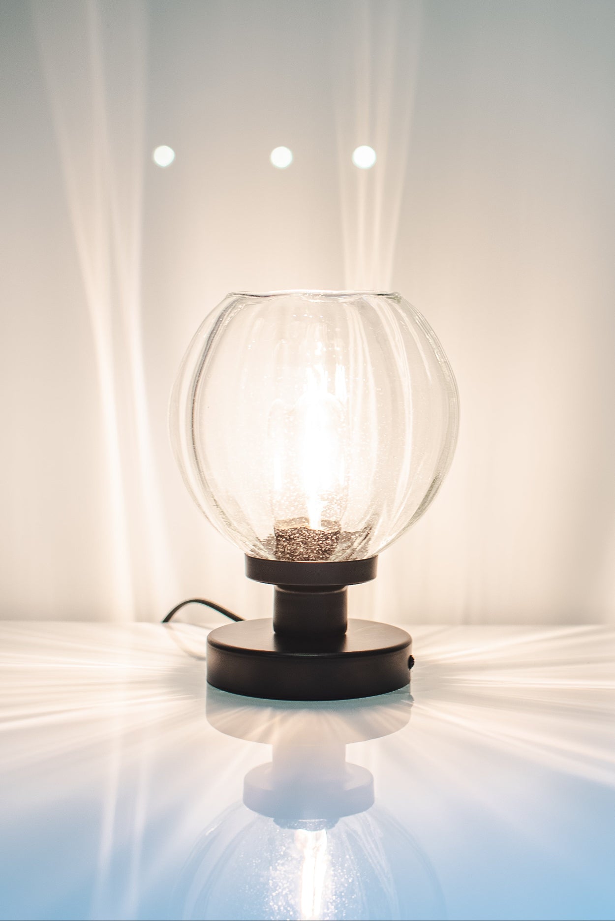 Crystal Fluted Table Lamp