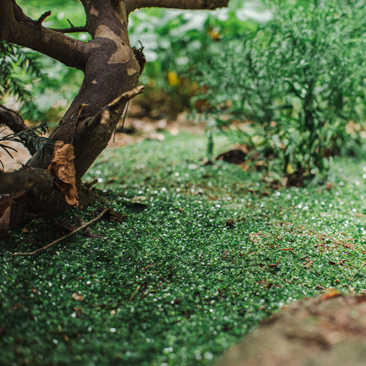 recycled glass sand in garden