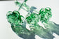 3 recycled glass roses