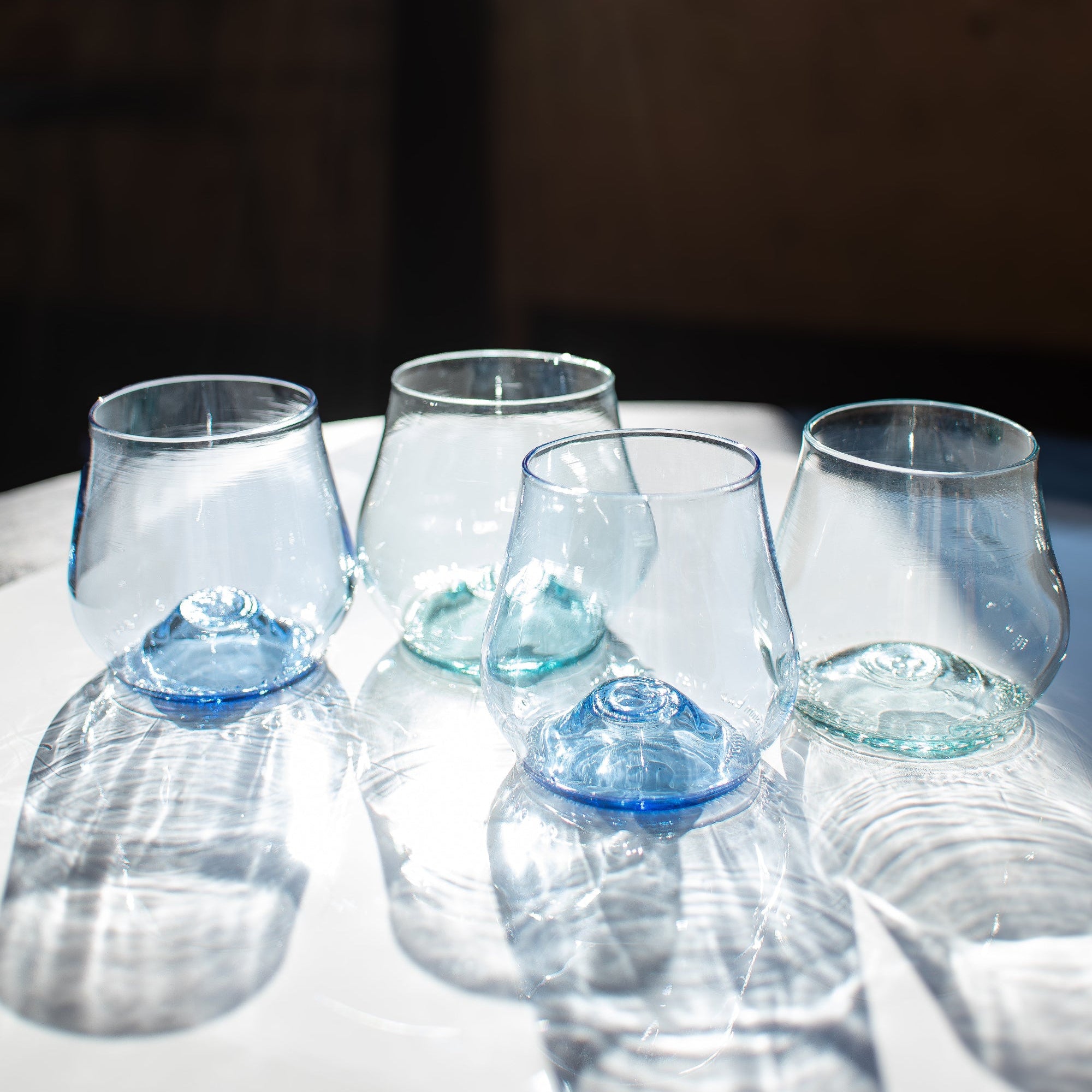 Blue Hues Glass Set