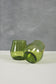 forest water or wine glasses made from recycled glass