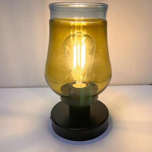 amber and blue light