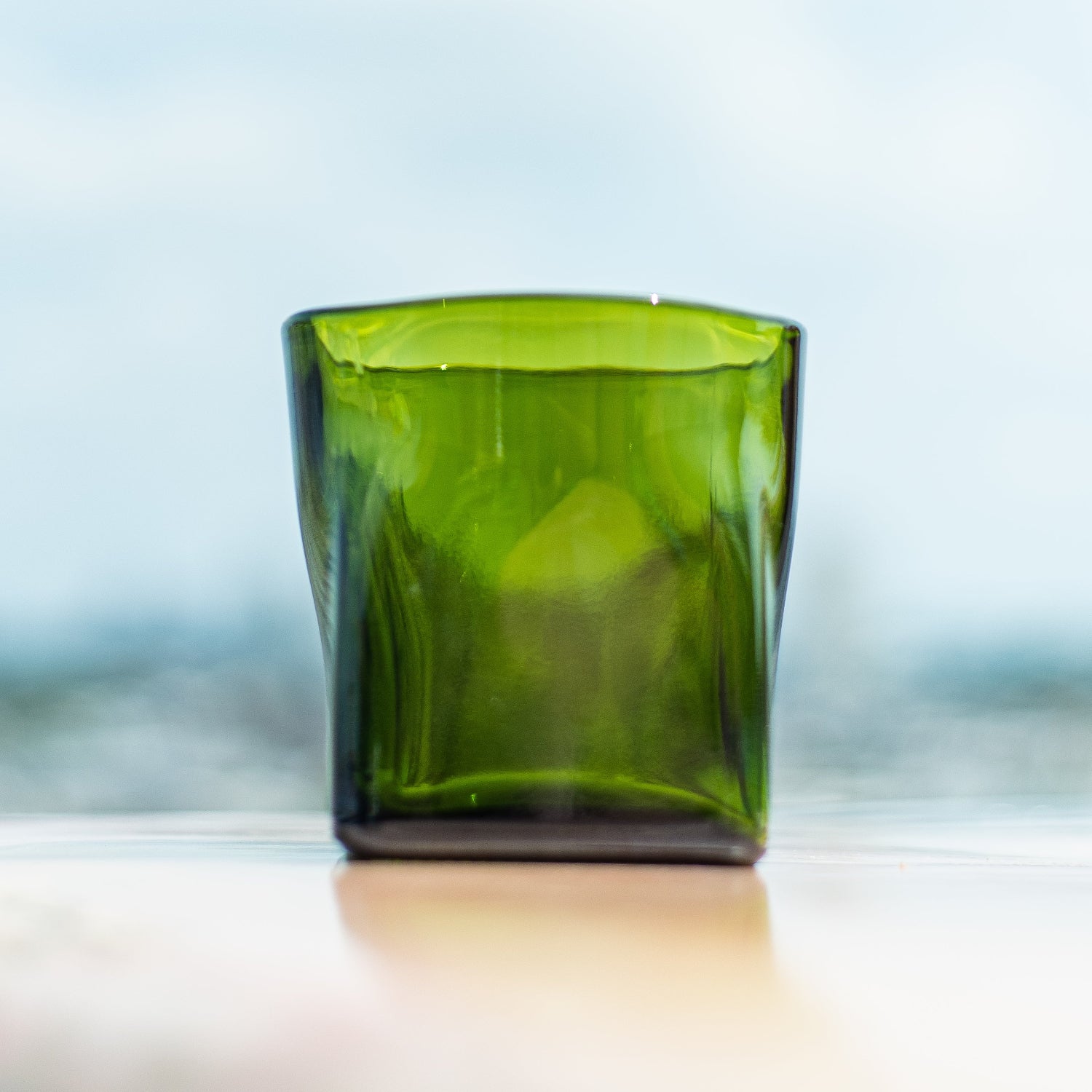 green glass rocks glass 