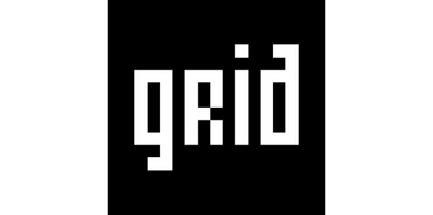Black and white logo for Grid