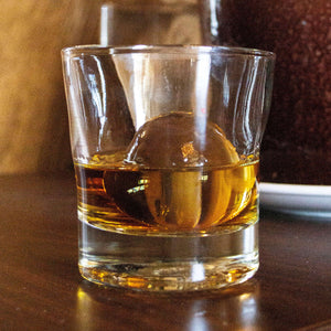 rocks glass sitting on table