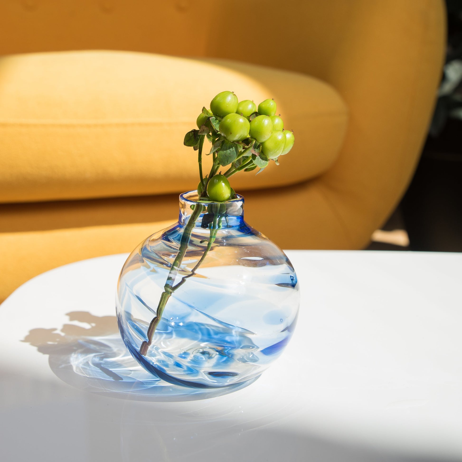 Breaking Glass Keepsake Vase amber