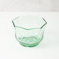 aqua octagonal snack bowl made from recycled glass